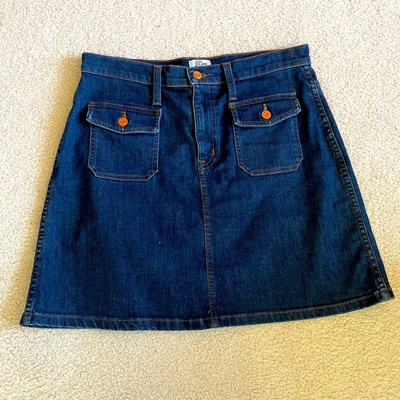 J. Crew Jeans J Crew Jean Mini Skirt With Front Pockets Poshmark